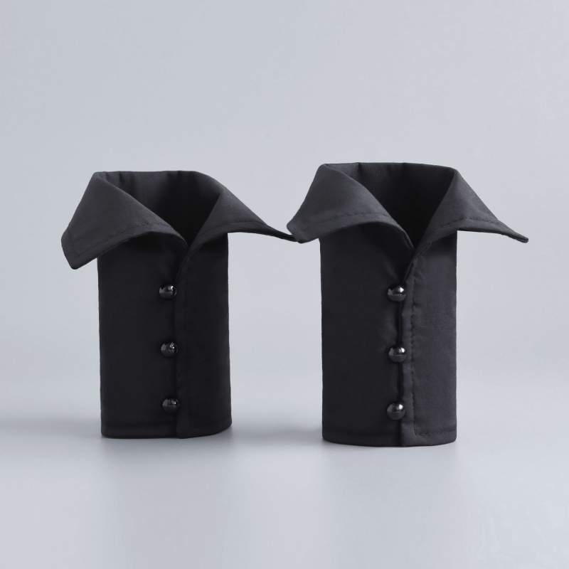 Βαμβακερές μανσέτες καρπού με διακοσμητικές ψεύτικες μανσέτες για επαγγελματικό ντύσιμο