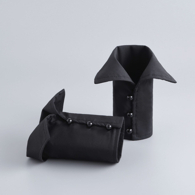 Βαμβακερές μανσέτες καρπού με διακοσμητικές ψεύτικες μανσέτες για επαγγελματικό ντύσιμο