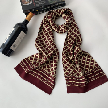 Мъжки шал от Mulberry коприна – Hangzhou произход, средна дължина, есен 2023, стил за градско делово ежедневие