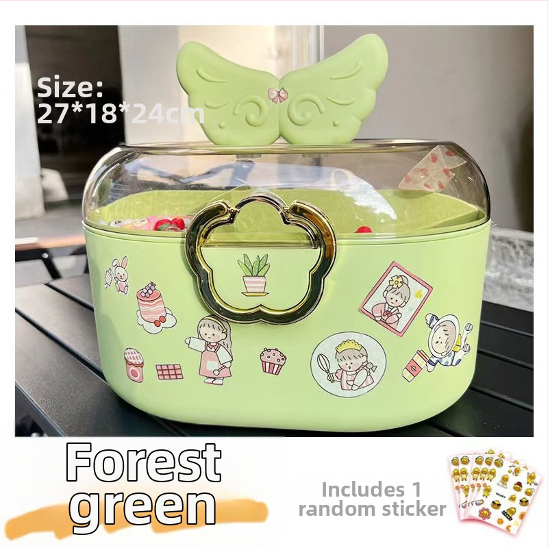 Dviejų aukštų plaukų aksesuarų saugojimo dėžutė vaikams, 18L, plastikas, modelis xy0512