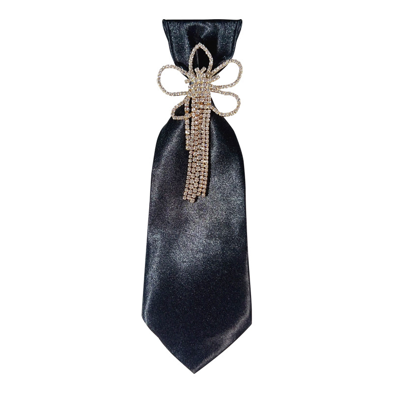 Ženski cvijet za ovratnik s kristalnim resicama, satenski završetak, poliestersko vlakno, cvjetni uzorak, moderan stil