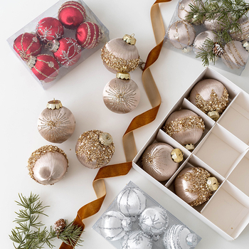 Σετ διακοσμητικών μπάλων για χριστουγεννιάτικο δέντρο – Υλικό: αφρός, Στυλ: μοντέρνο μινιμαλιστικό, Κατασκευή: ημιχειροποίητη/ημιμηχανική, Μάρκα: Spring color