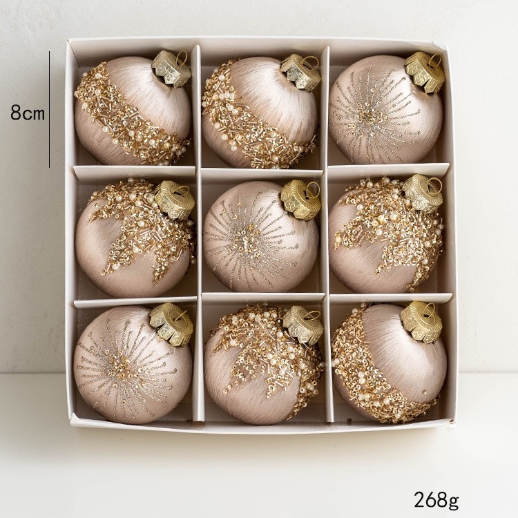 Σετ διακοσμητικών μπάλων για χριστουγεννιάτικο δέντρο – Υλικό: αφρός, Στυλ: μοντέρνο μινιμαλιστικό, Κατασκευή: ημιχειροποίητη/ημιμηχανική, Μάρκα: Spring color