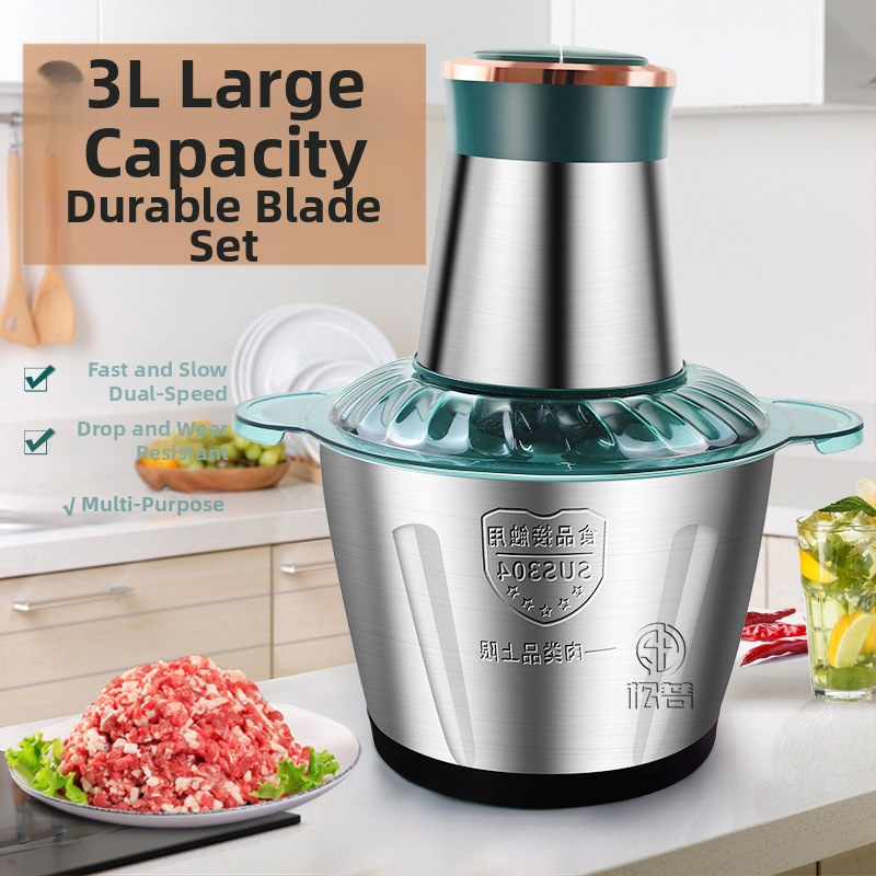 Домашна месомелачка и миксер | капацитет 1–3 л; неръждаема стомана; 4 ножа; 10 000 об/мин; шум под 36 dB