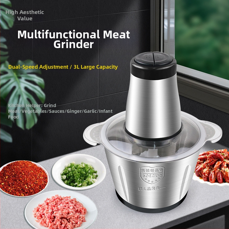 Домашна месомелачка и миксер | капацитет 1–3 л; неръждаема стомана; 4 ножа; 10 000 об/мин; шум под 36 dB