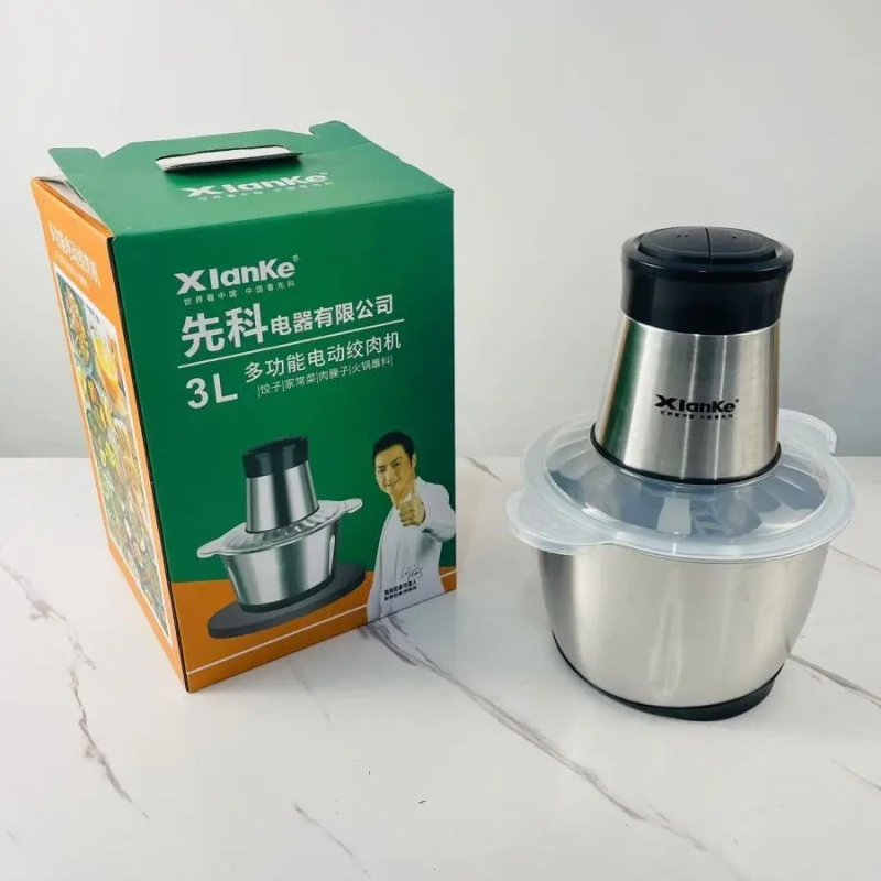 Οικιακή μηχανή κιμά και ανάμειξης | χωρητικότητα 1–3 L; σώμα από ανοξείδωτο ατσάλι; 4 λεπίδες; μέγ. ταχύτητα 10 000 rpm; θόρυβος < 36 dB