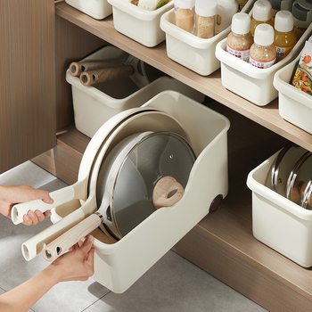 Trauku uzglabāšanas kaste - plastmasa, daudzfunkcionāla virtuves organizators, Starry Sky zīmols, moderns minimālisma stils