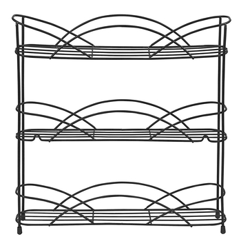 Virtuves garšvielu uzglabāšanas plaukts, daudzslāņu, uz virsmas, pārvietojams, no dzelzs vada