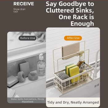 Virtuves sūkļu un lupatu plaukts, pārnēsājams, no oglekļa tērauda, modelis L13-, grīdas statīvs.