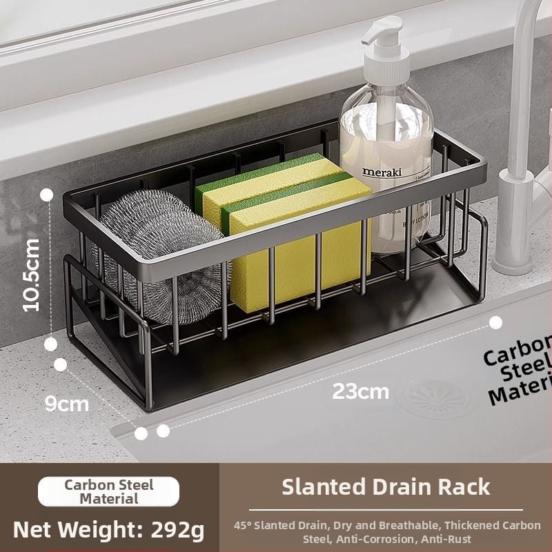 Virtuves sūkļu un lupatu plaukts, pārnēsājams, no oglekļa tērauda, modelis L13-, grīdas statīvs.