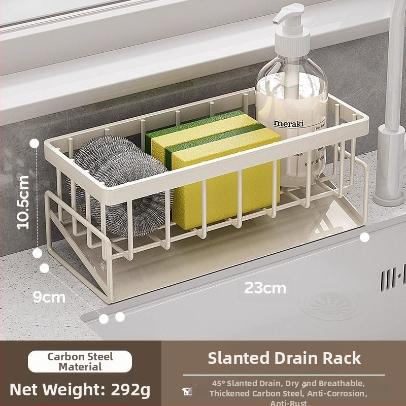 Virtuves sūkļu un lupatu plaukts, pārnēsājams, no oglekļa tērauda, modelis L13-, grīdas statīvs.
