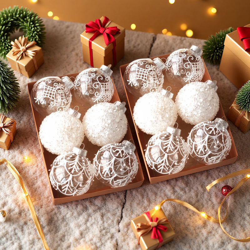 Műanyag karácsonyi gömb díszítő készlet – karácsonyfadísz, márka: TINGZHI, stílus: Egyéb, karácsonyra