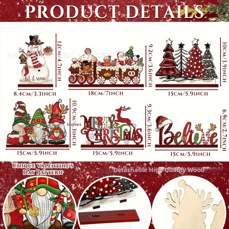 Medinė stalo centro dekoracija – sniego žmogus, Kalėdų eglutės papuošalas, modernus minimalistinis stilius, medžiaga Boxwood, prekės nr. 0077954, tinkama namams ir biurui