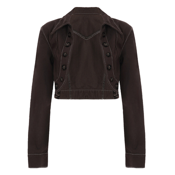 Μπουφάν τζην - Slim Fit, μακρύς μανίκας, Turn-Down γιακά, πολυεστέρας TMGT40557