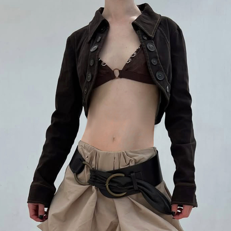 Džinsinė striukė – Slim fit, ilgos rankovės, Turn-Down apykaklė, poliester TMGT40557