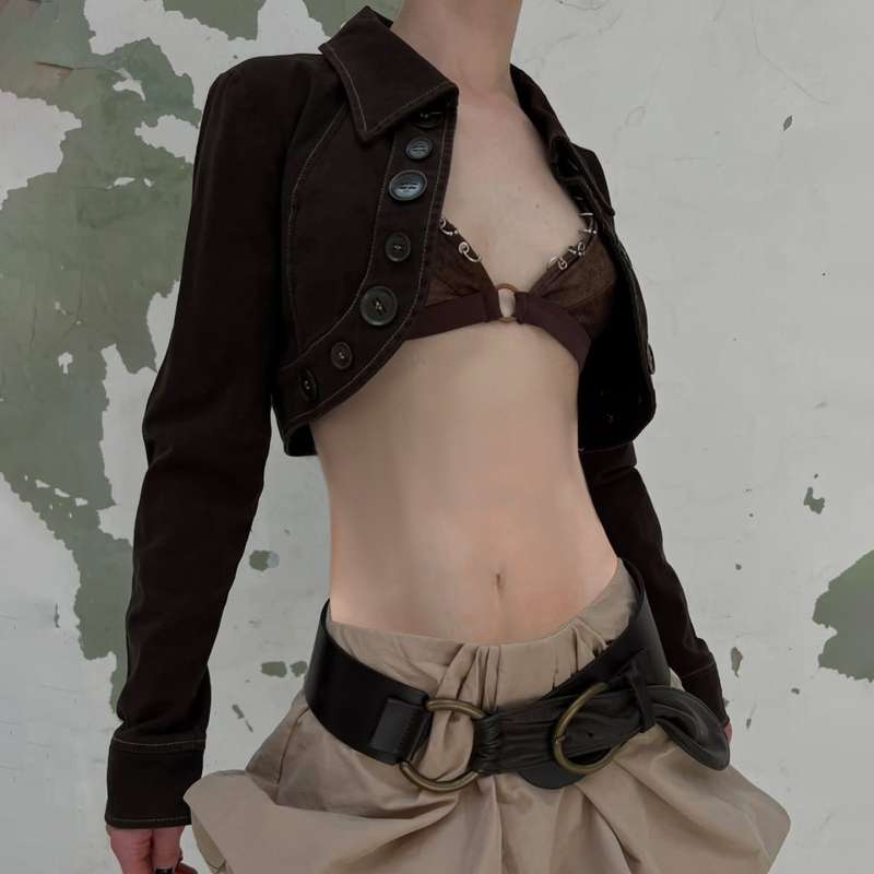 Džinsinė striukė – Slim fit, ilgos rankovės, Turn-Down apykaklė, poliester TMGT40557