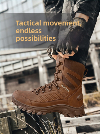 Ανδρικά ψηλά τακτικά μποτάκια για υπαίθριες πεζοπορίες και ορειβασία, Oxford ύφασμα