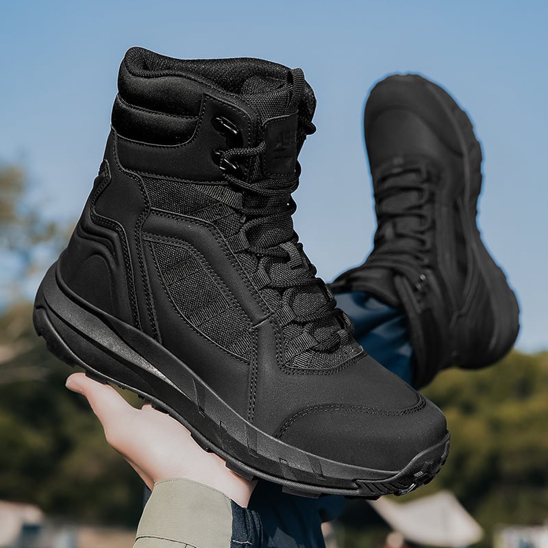Τακτικά Ανδρικά Υψηλά Μποτάκια για Εξωτερική Χρήση; Υλικό: Oxford Cloth + Cowhide Suede; Φύλο: Άνδρας; Πεδίο Χρήσης: Πεζοπορία, Σκοποβολή, Πολεμικές Τέχνες, Ακραίες Προκλήσεις