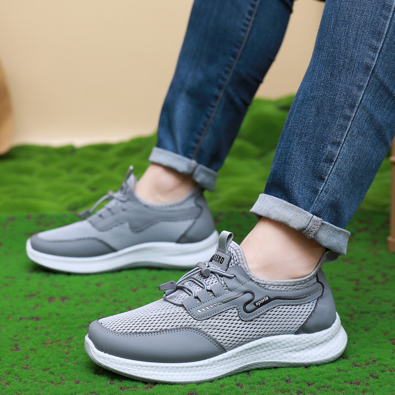 Αθλητικά παπούτσια με διχτυωτή επάνω μεριά – διαπνέοντα, αντιολισθητικά, ελαφριά PU σόλα, χαμηλό προφίλ, στρογγυλή μύτη