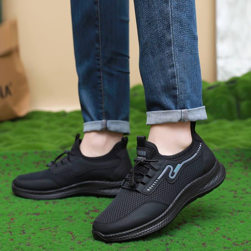 Αθλητικά παπούτσια με διχτυωτή επάνω μεριά – διαπνέοντα, αντιολισθητικά, ελαφριά PU σόλα, χαμηλό προφίλ, στρογγυλή μύτη