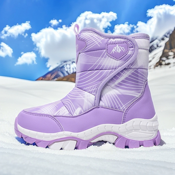 Унисекс ботуши до глезена, ежедневен стил, горна част Оксфорд плат, плюшена подплата, анти‑плъзгаща подметка, есенно-зимни