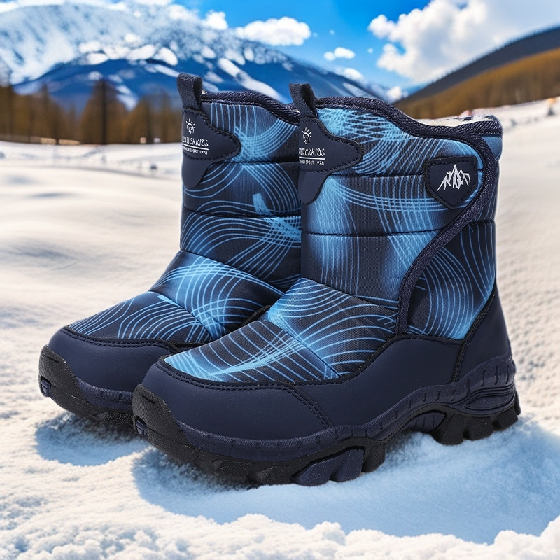 Унисекс ботуши до глезена, ежедневен стил, горна част Оксфорд плат, плюшена подплата, анти‑плъзгаща подметка, есенно-зимни