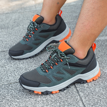 Uniszex túracipő (felsőrész PU + háló; talp: kompozit; zárás: fűzés; belső talp PU; kerek orr)