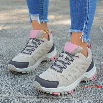 Uniszex túracipő (felsőrész PU + háló; talp: kompozit; zárás: fűzés; belső talp PU; kerek orr)