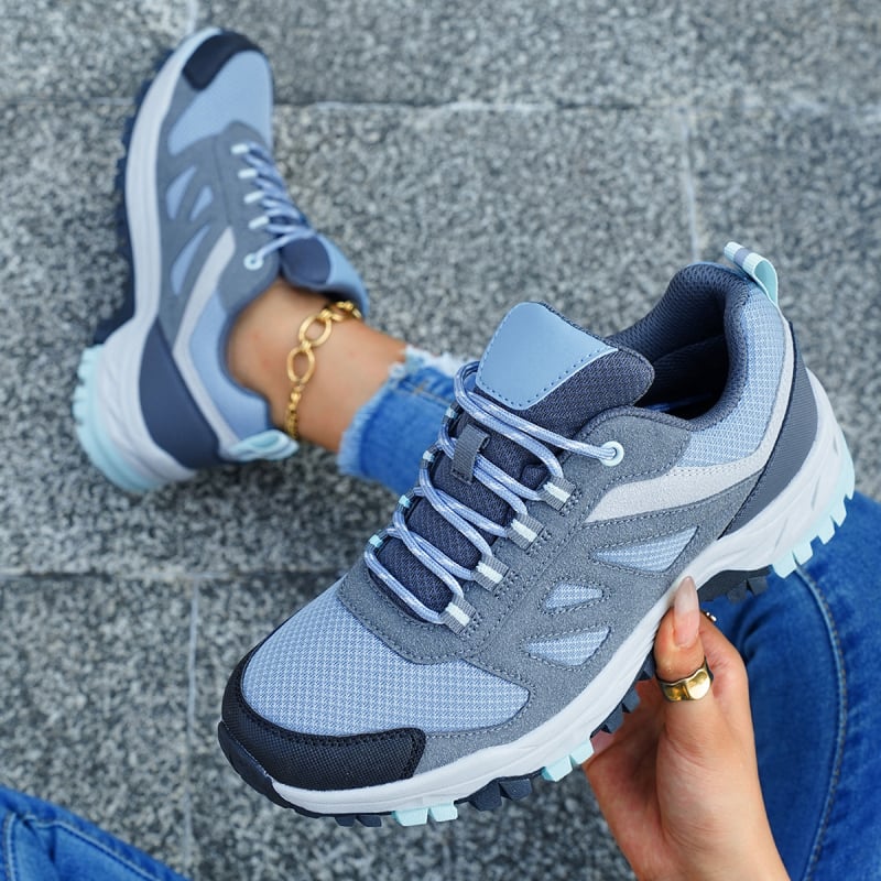 Unisex παπούτσια πεζοπορίας (άνω μέρος PU + πλέγμα; σόλα από συνθετικό; κορδόνια; πάτος PU; στρογγυλή μύτη)