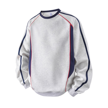 Φούτερ με μοτίβο μπλοκ, στρογγυλή λαιμόκοψη, μακριά μανίκια, χαλαρή γραμμή