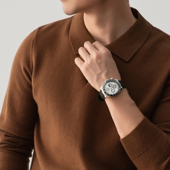 Мъжки поло плетен пуловер, дълъг ръкав, удебелен акрилен микс 36%