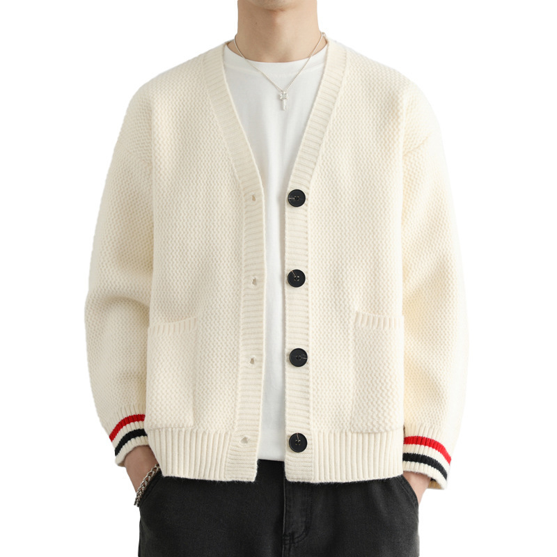 Megztas kardiganas su stovinčiu kaklu, spalvų blokas, ilgos rankovės, storesnė medžiaga, 90% poliesteris