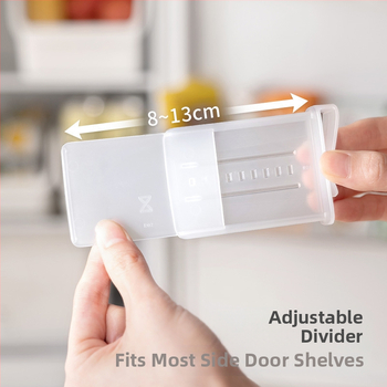 Αποθηκευτικός χώρος στην πλευρική πόρτα του ψυγείου, απλός και μοντέρνος σχεδιασμός, κατασκευή από πλαστικό, μάρκα Lazy Corner, αποθήκευση.