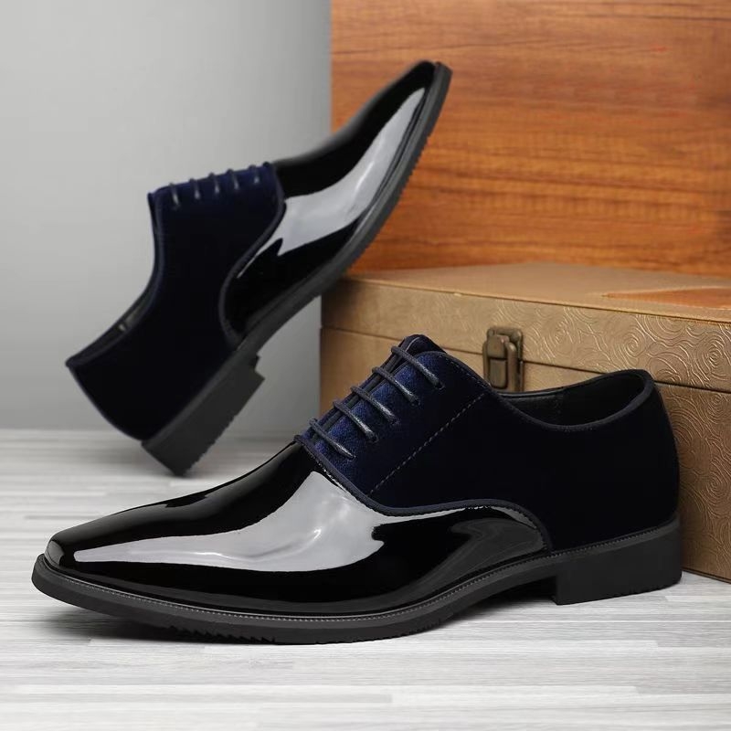 Ανδρικά Derby Παπούτσια — PU Άνω Μέρος, Καουτσούκ Σόλα, Μυτερό Δάχτυλο, Κλείσιμο Με Κορδόνια