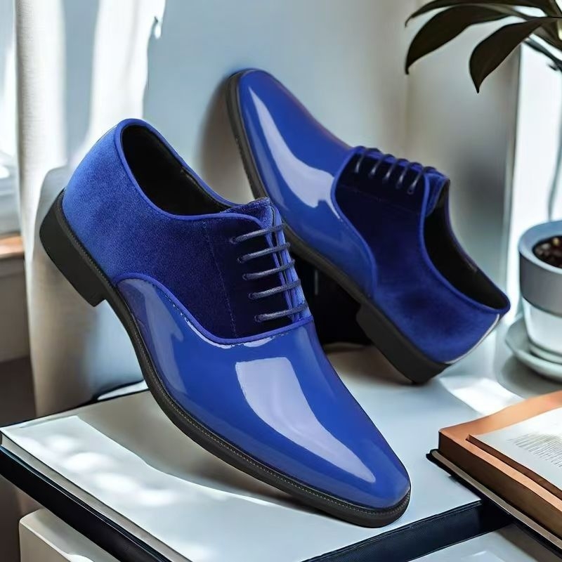 Ανδρικά Derby Παπούτσια — PU Άνω Μέρος, Καουτσούκ Σόλα, Μυτερό Δάχτυλο, Κλείσιμο Με Κορδόνια