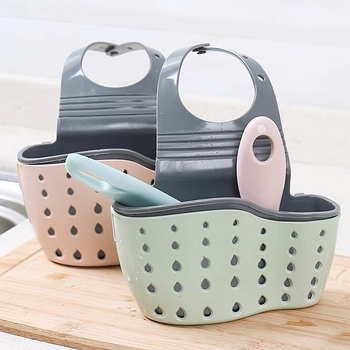 Nerūdijančio plieno virtuvės kriauklės pakabinamas nusausinimo krepšys – be gręžimo, organizatorius kempinėms ir skudurėliams