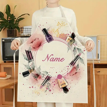 Pregača bez rukava od poliesteru, otporna na mrlje, crtani/Instagram stil