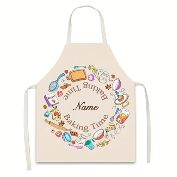 Pregača bez rukava od poliesteru, otporna na mrlje, crtani/Instagram stil