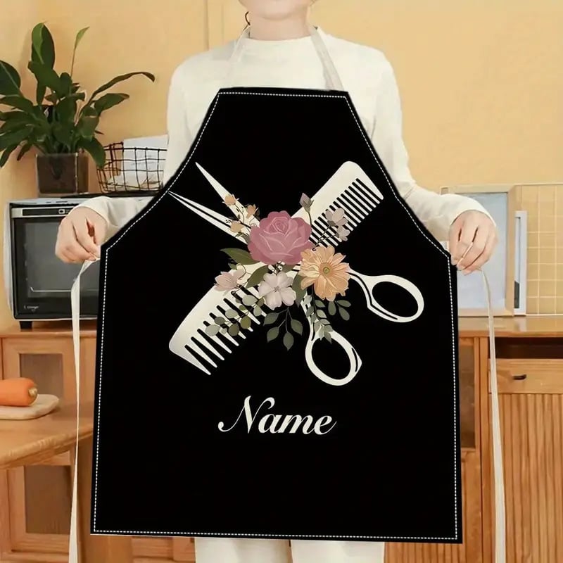 Pregača bez rukava od poliesteru, otporna na mrlje, crtani/Instagram stil