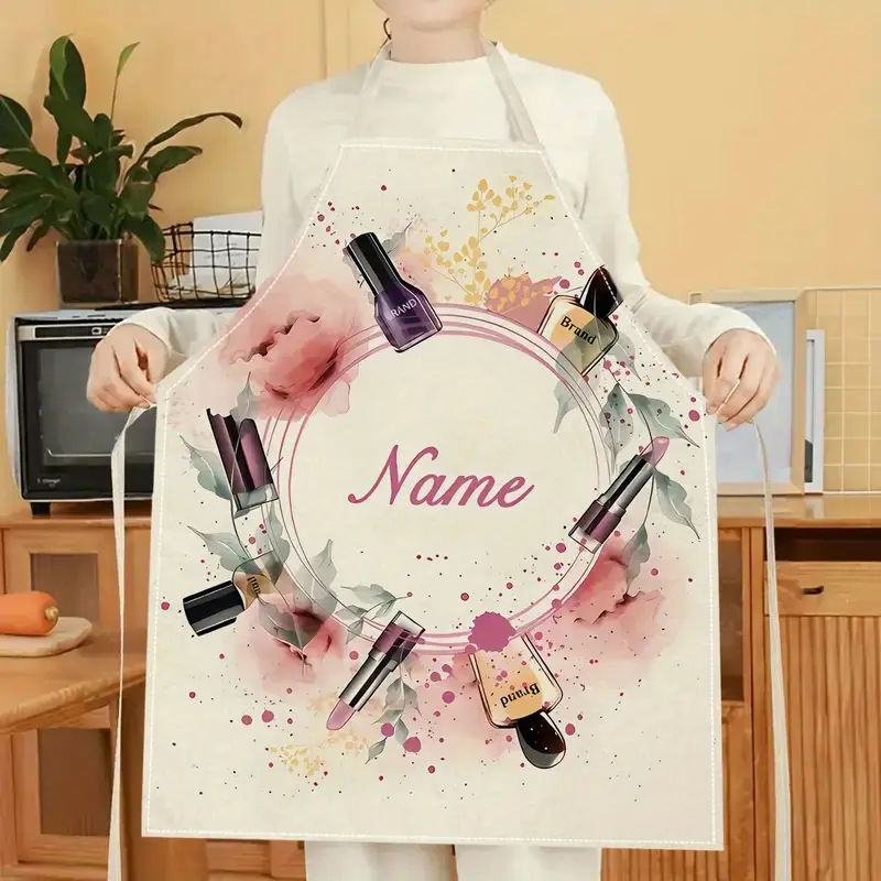 Pregača bez rukava od poliesteru, otporna na mrlje, crtani/Instagram stil