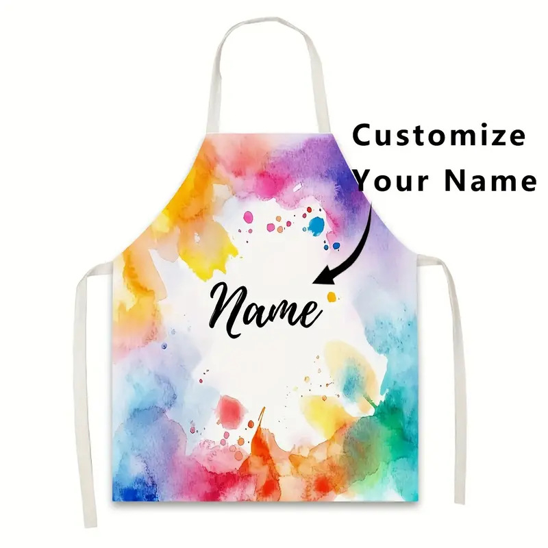 Pregača bez rukava od poliesteru, otporna na mrlje, crtani/Instagram stil