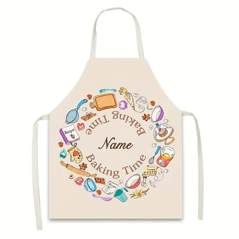 Pregača bez rukava od poliesteru, otporna na mrlje, crtani/Instagram stil