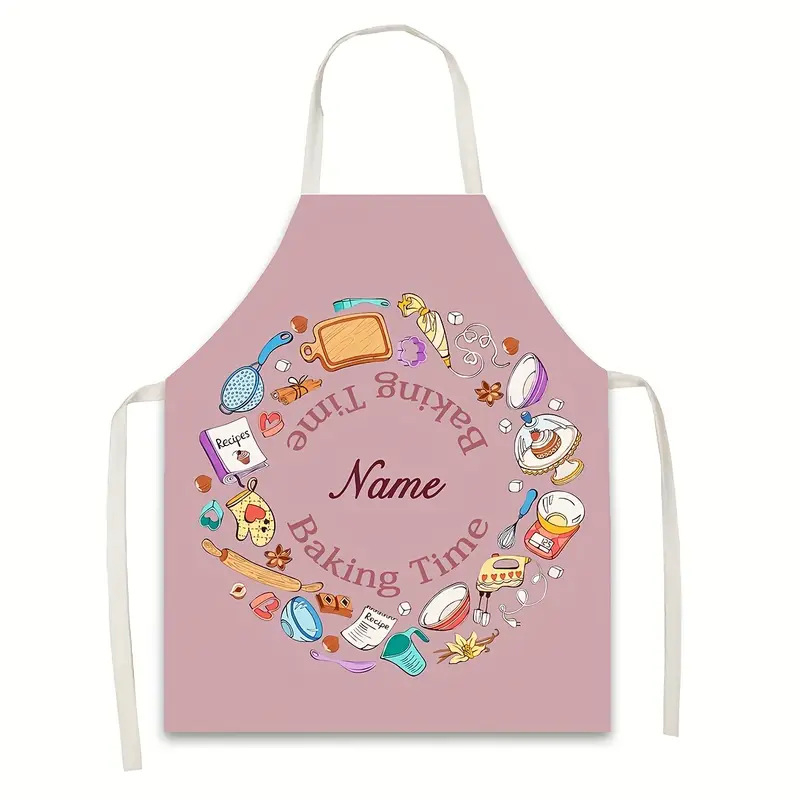 Pregača bez rukava od poliesteru, otporna na mrlje, crtani/Instagram stil