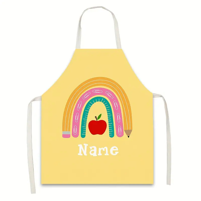 Pregača bez rukava od poliesteru, otporna na mrlje, crtani/Instagram stil