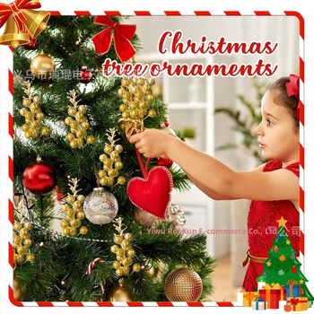 10 darabos, élethű karácsonyi aranyporos bogyó függő dísz, ideális a fa és a ház dekorációjához, modell WG425, anyagok: hab, papír, egyéb