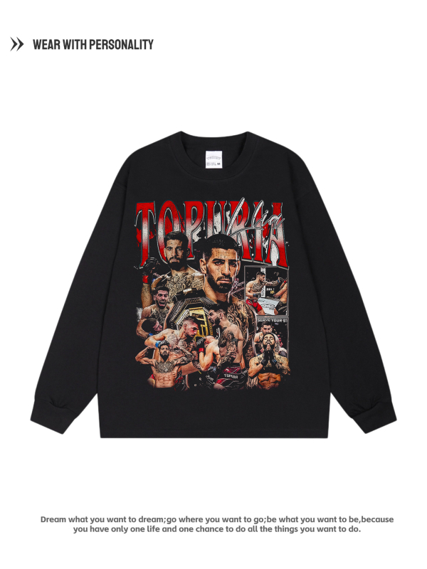 T-marškiniai American Retro su apvaliu kaklu, drop pečiai, skaitmeninis spausdinimas su charakterio motyvu, 95% medvilnė, laisvas kirpimas