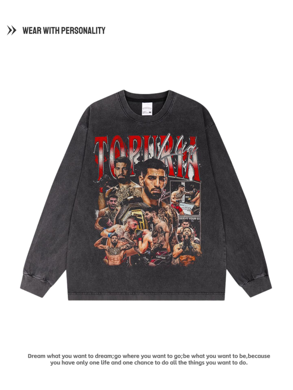 T-marškiniai American Retro su apvaliu kaklu, drop pečiai, skaitmeninis spausdinimas su charakterio motyvu, 95% medvilnė, laisvas kirpimas