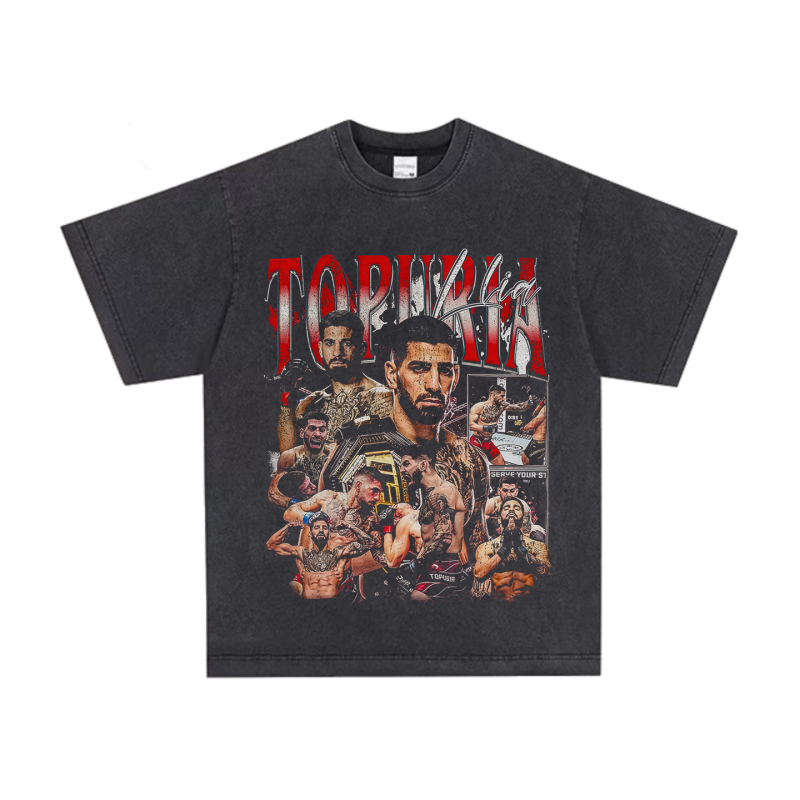 T-marškiniai American Retro su apvaliu kaklu, drop pečiai, skaitmeninis spausdinimas su charakterio motyvu, 95% medvilnė, laisvas kirpimas