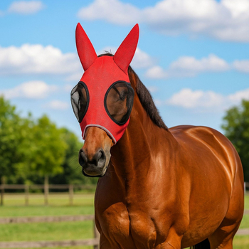 Μάσκα προσώπου αλόγου με ελαστικό διαπνέον δίχτυ, προστασία από έντομα