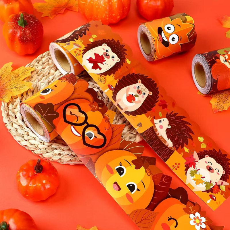 Декор за класна стая в есенен стил с тиква, сладка тема за предучилищни животни и акценти от тиква (за стена и маса) Номери на продуктите: ZC43 ZC44 ZC45 ZC46